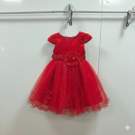 Red Baby Girl Party Ball Dress