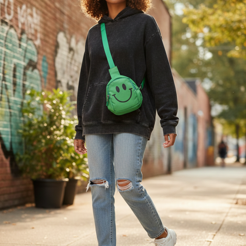 smiley crossbag