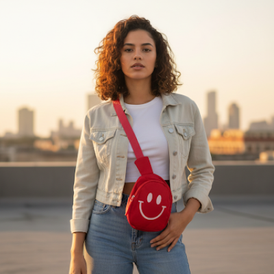 smiley crossbag