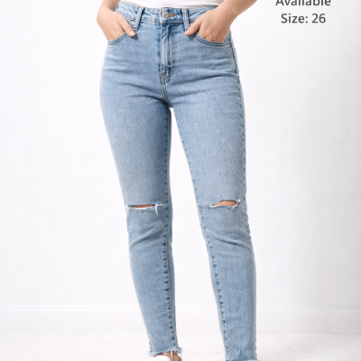 skinny jean with ripped knees size  26