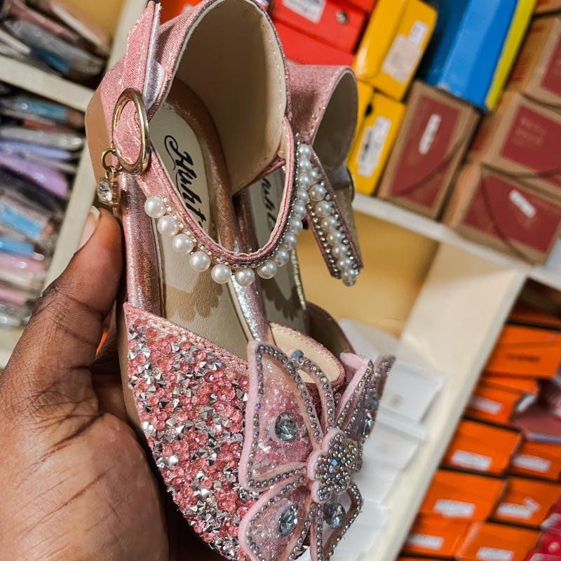 Pink Butterfly glitter sandals girls