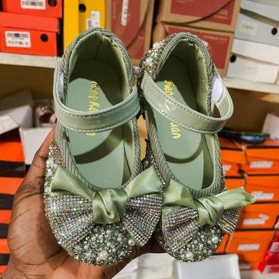 Green glitter sandals girls