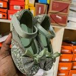 Green glitter sandals girls