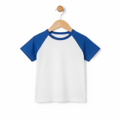 white and blue top
