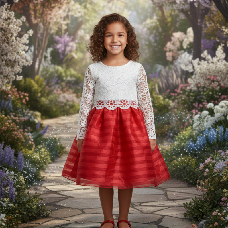 Crochet Lace Long Sleeve Dress