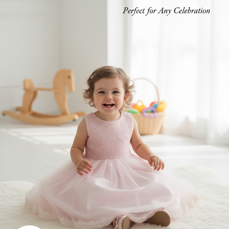 Sleeveless Peach Gown 3 - 4 Years