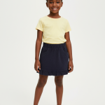 Navy blue corduroy short skirt