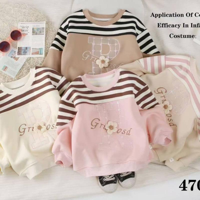 Children's long-sleeved distressed sweatshirts