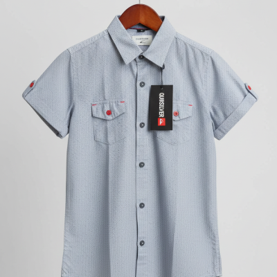 Micro dot print shirt