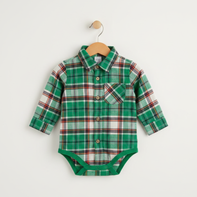 Light green baby boy bodysuit