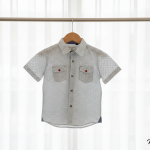 Polka dot button down shirt