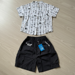 panda print shirt and short