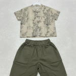 printed short sleeve and short