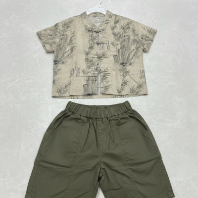 printed short sleeve and short