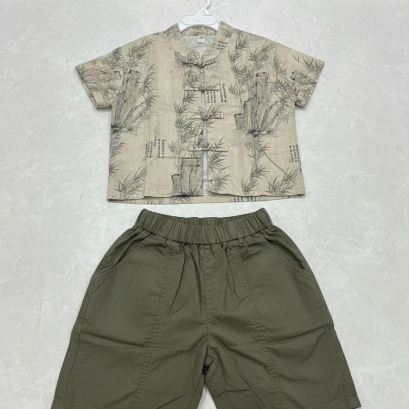 printed short sleeve and short